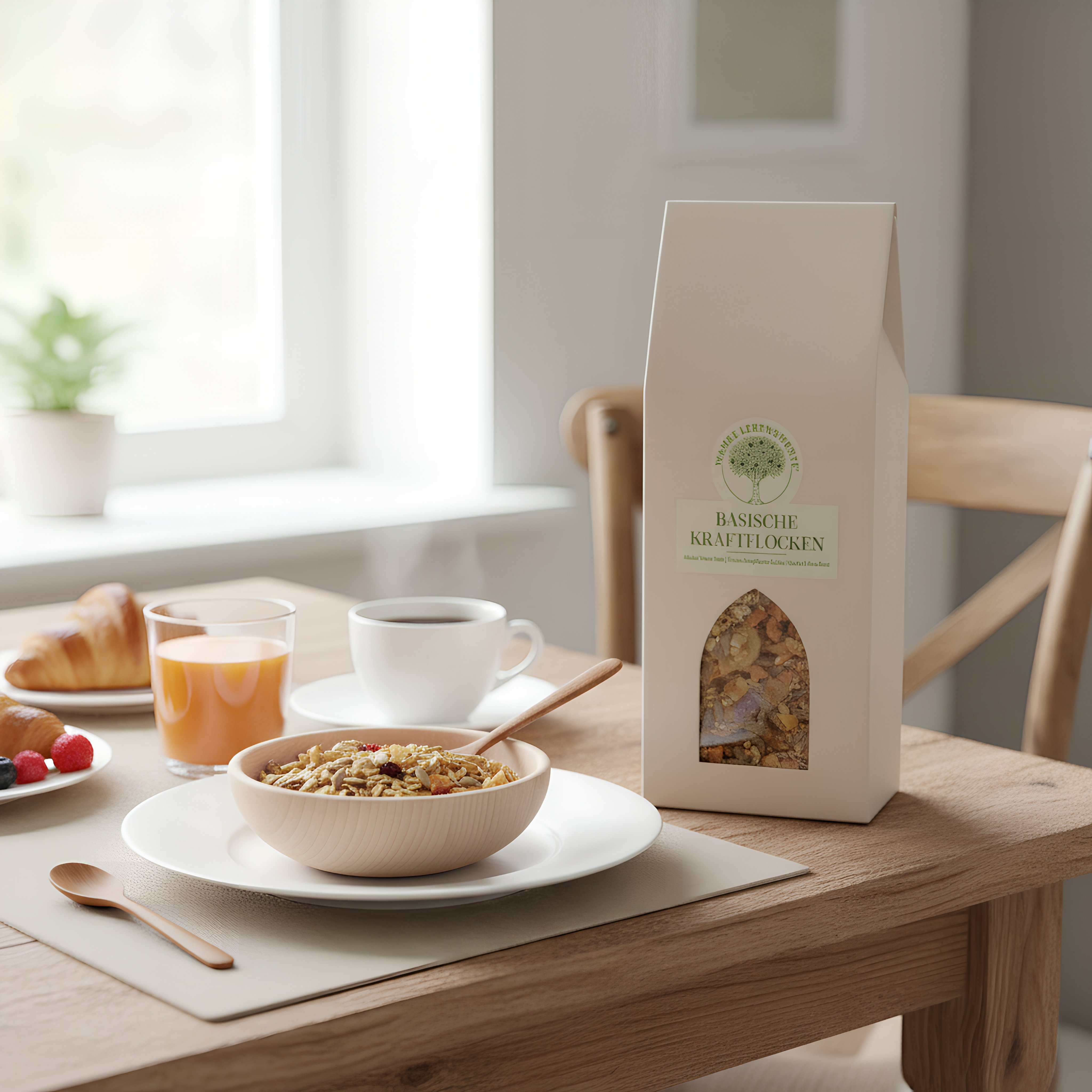 Set: Basische Kraftflocken und Müslischale