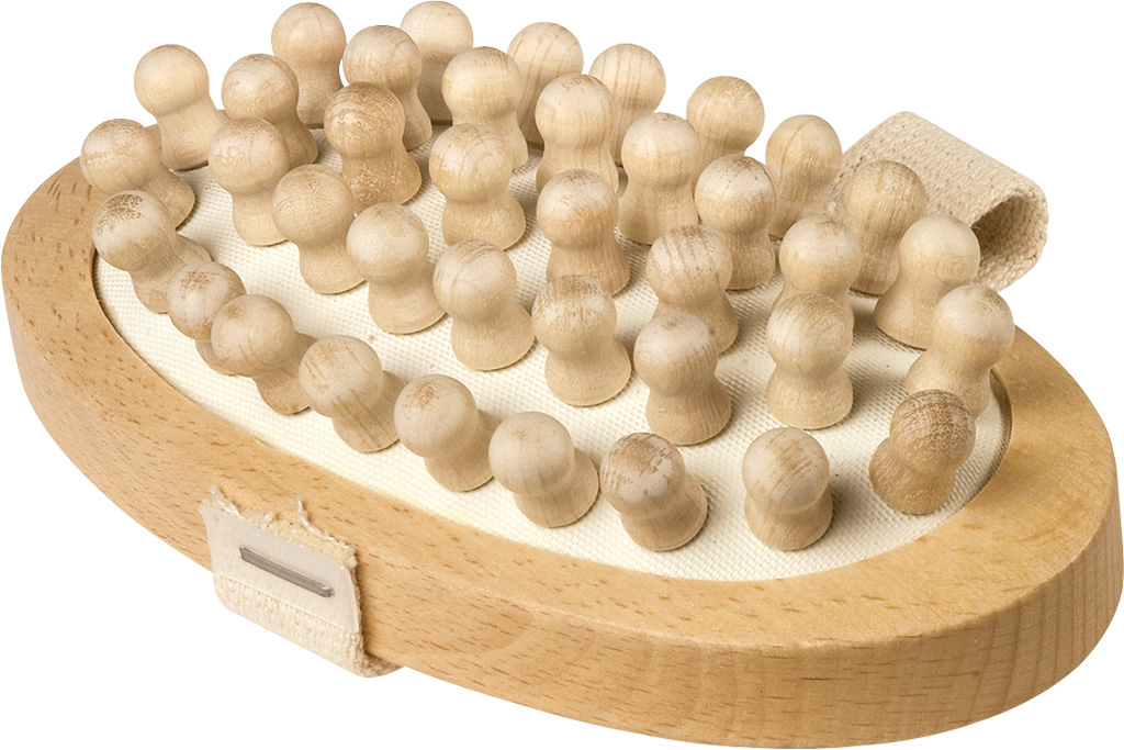 Anti-Cellulite-Bürste mit Baumwollgurt